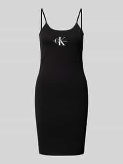 Calvin Klein Jeans Knielange jurk met labelprint model 'Milano'