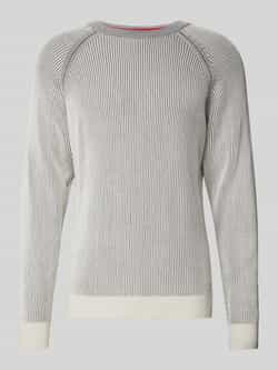 HUGO Gebreide pullover met ribboorden model 'Squizzo'