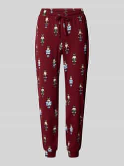 Jake*s Casual Pyjamabroek met elastische band en tunnelkoord