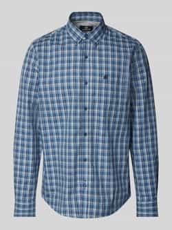 Lerros Geruit overhemd geruite herenhemd met button-down-kraag
