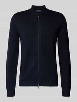 Christian Berg Men Slim fit gebreid jack met opstaande kraag