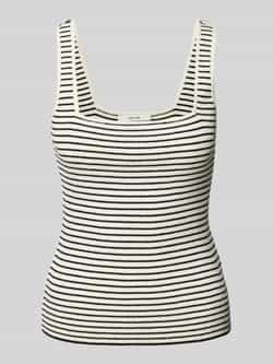Gestuz Gestreepte Gebreide Top Afterglow Zwart White Dames