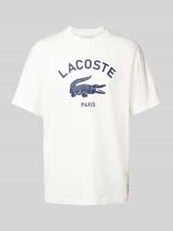 Lacoste T-shirt met labelprint model 'HERITAGE'