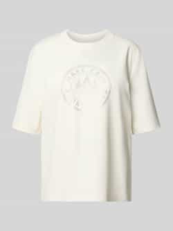Marc Cain T-shirt met katoen en strass-steentjes