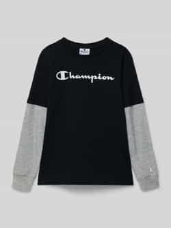 Champion Shirt met lange mouwen en labelprints