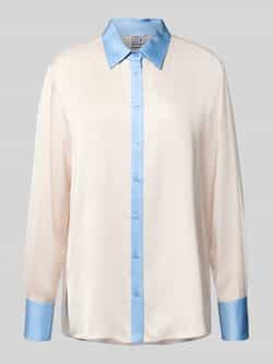 Emily Van den Bergh Overhemdblouse van viscose met platte kraag