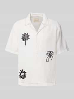 Only & Sons Regular fit linnen overhemd met motiefstitching model 'CAIDENLY'