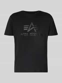 alpha industries T-shirt met labelprint en ronde hals