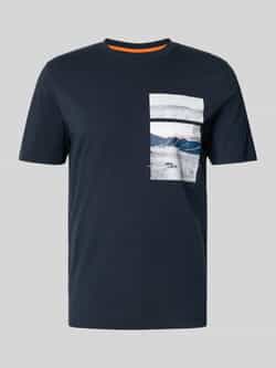 Boss Orange T-shirt met motief- en labelprint model 'Dune'