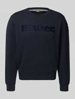 Blauer Usa Sweatshirt met labelprint model 'Crosby'