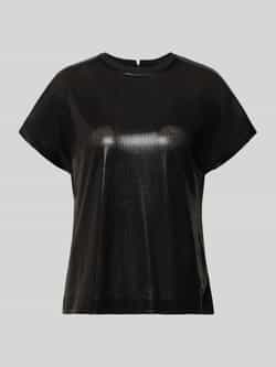 MOS MOSH Dames Tops & T-shirts Nivola O-neck Metallic Tee Zwart