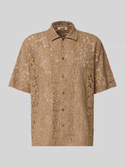 WOODBIRD Relaxed fit vrijetijdsoverhemd met etskanteffect model 'Banks'