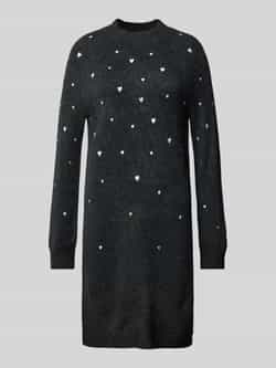 Tom Tailor Denim Regular fit gebreide jurk met geborduurde hartjes