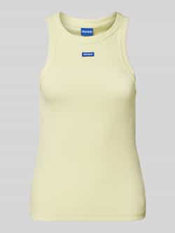 Hugo Blue Tanktop met labelstitching