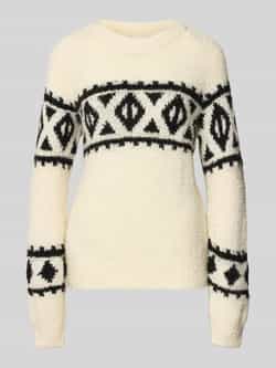 Ichi Gebreide pullover met ribboorden model 'CARANI'