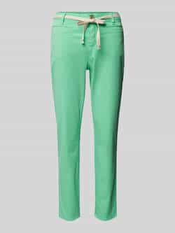 Rosner Slim fit stoffen broek met strikceintuur model 'ALISA'
