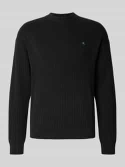 Calvin Klein Jeans Oversized gebreide pullover met ribboorden