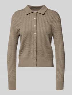 Tommy Hilfiger Regular fit gebreid jack van katoenmix