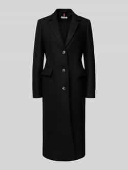 Tommy Hilfiger Regular fit lange wollen jas met kasjmier