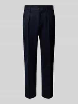 Profuomo Navy Chino Broek Rlxfit Blue Heren