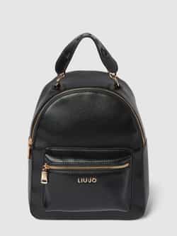 Liu Jo Zwarte Synthetische Rugzak met Dierenprint Voering Black Dames