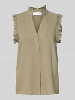 Selected Femme Blousetop van een mix van viscose en linnen model 'VIVA'