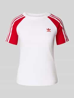 Adidas Originals 3-Stripes Raglan T-Shirt Wit- Dames Wit