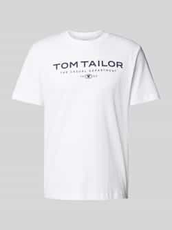 Tom Tailor Regular fit T-shirt van puur katoen met labelprint