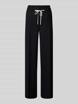 CAMBIO Straight leg stoffen broek met persplooien model 'ADRIENNE'