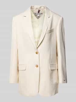 Tommy Hilfiger Relaxed-fit blazer van een mix van viscose en linnen