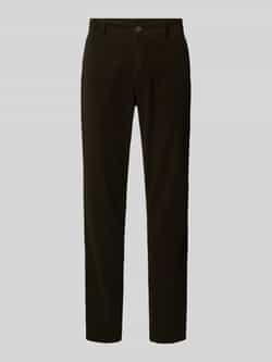 Lindbergh Regular fit corduroy broek met riemlussen