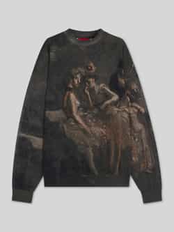 HUGO Oversized sweatshirt met Jean Louis Forain-print model 'DABUSI'