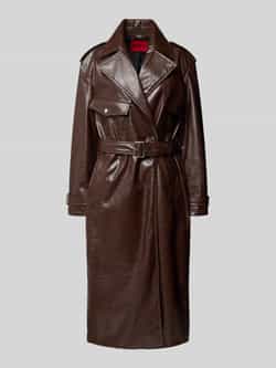 HUGO Regular fit trenchcoat met strikceintuur model 'MALITTE'