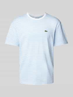 Lacoste Stripe T-Shirt Blue- Heren Blue