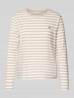 Gant Shirt met lange mouwen en labelstitching