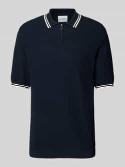 Roy Robson Poloshirt met korte ritssluiting