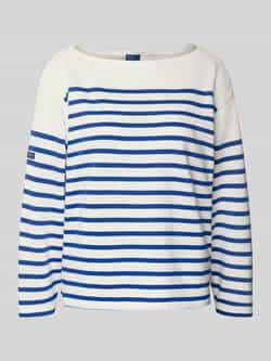 Polo Ralph Lauren Klassieke Gestreepte Boothals T-shirt Top Blue Dames