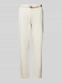 Christian Berg Woman Chino in effen design met riem