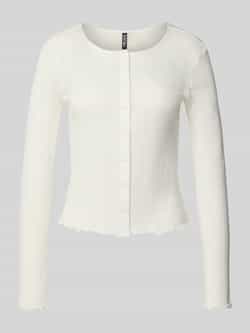 Pieces Slim fit gebreid jack van puur katoen model 'MARIE'