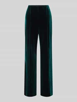 Christian Berg Woman Selection Flared fit stoffen broek van fluweel met siernaden