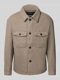 Selected Homme Regular fit wollen jack met platte kraag model 'MITCH'
