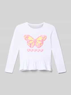 Guess Regular fit shirt met lange mouwen van katoenmix met logoprint