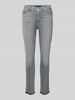 Marc Cain Slim fit jeans in used-look met siersteentjes