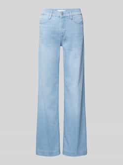 MAC regular waist wide leg jeans light blue denim