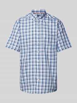 ETERNA REGULAR FIT Modern fit zakelijk overhemd met tartanruit