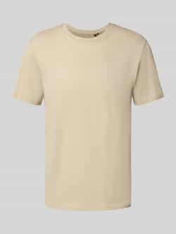 Superdry T-shirt met geribde ronde hals