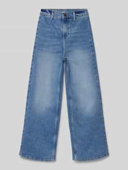S.Oliver RED LABEL Regular fit super high rise jeans met wijde pijpen