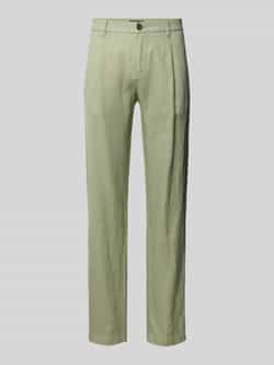 Marc O'Polo Tapered linnen broek met bandplooi model 'OSBY JOGGER'