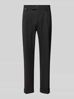 CINQUE Regular fit bandplooibroek met labeldetail model 'GIANNI'