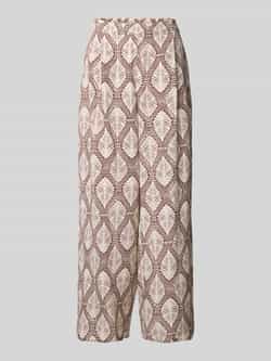 Jake*s Collection Wide leg stoffen broek met bandplooien